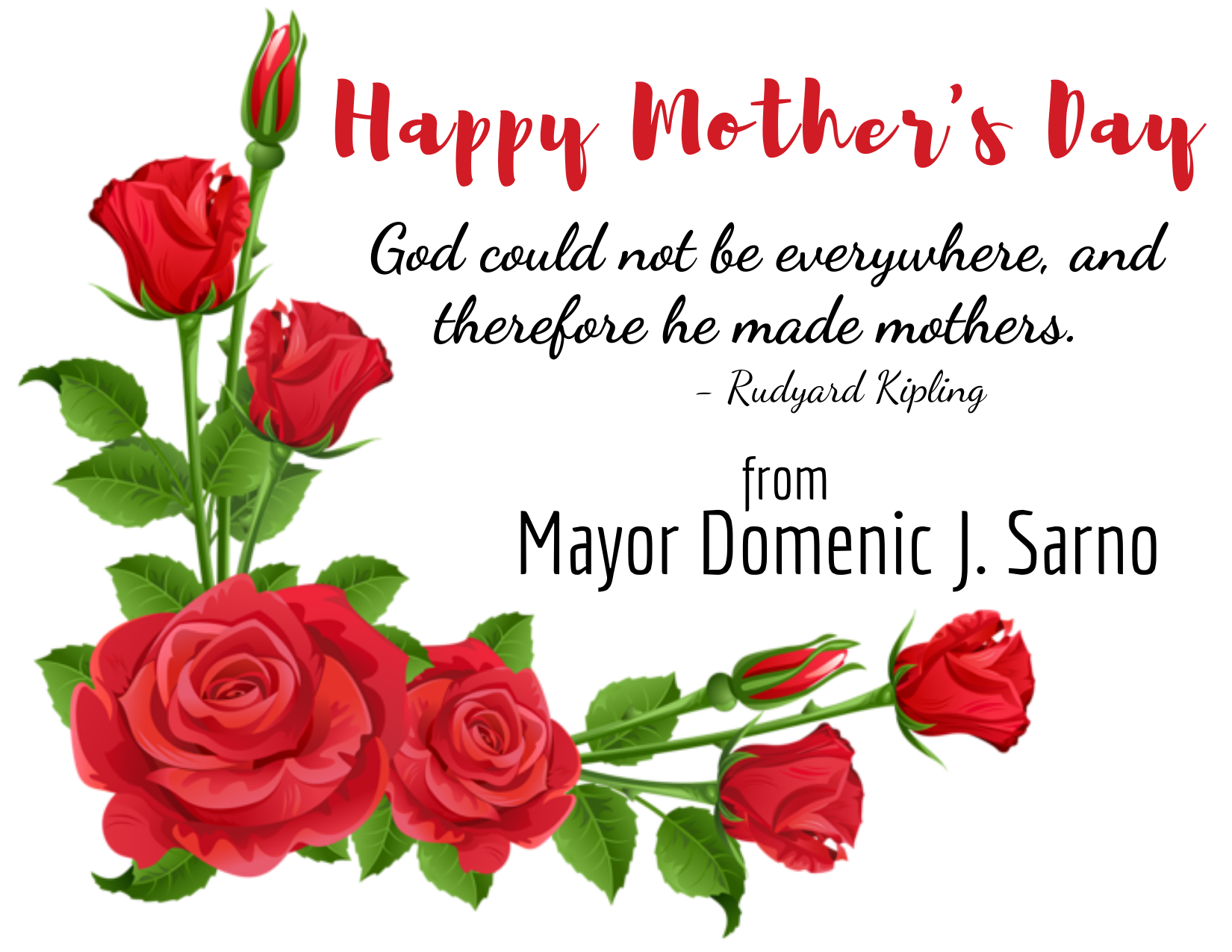 Happy Mother's Day from Mayor Sarno: City of Springfield, MA