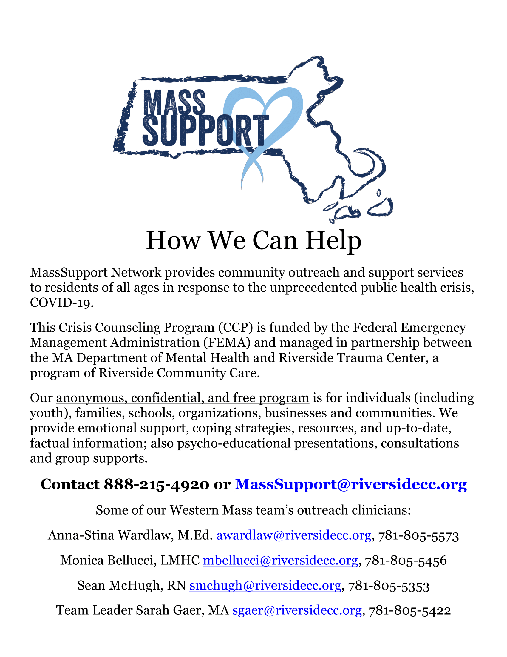 MassSupport Network 1 page PDF 1 How we Can Help 1