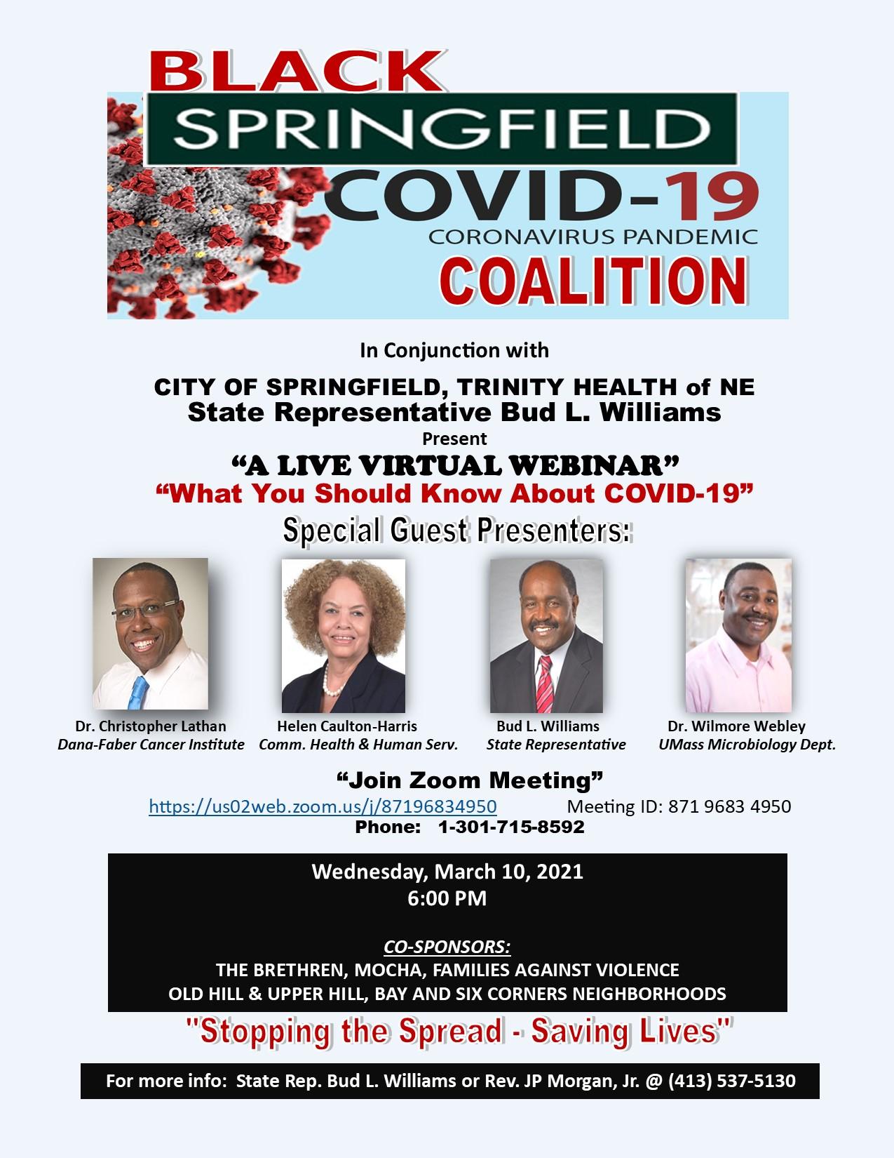 Black Springfield COVID19 Coalition to Host Virtual inar about the