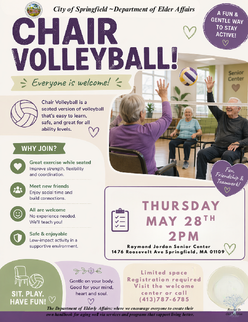 Document outlining the core rules for Senior Chair Volleyball, including seating requirements, use of a lightweight beach ball, guidelines on hits per side, no‑spiking rules, serving instructions, court boundaries, and scoring methods. The file provides safety‑focused adaptations for older adult participants and explains common variations used in recreational leagues.