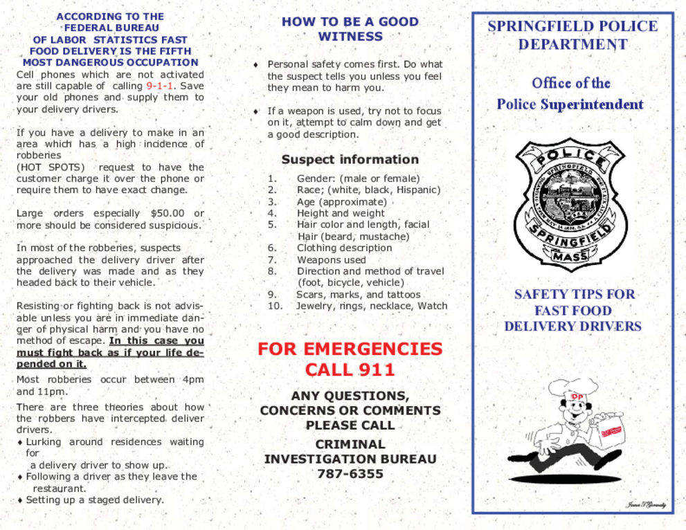 Safety Tips for Delivery Drivers, page 1 of 2